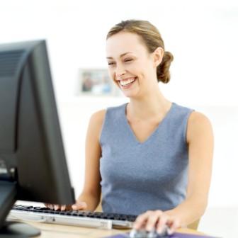 woman at computer